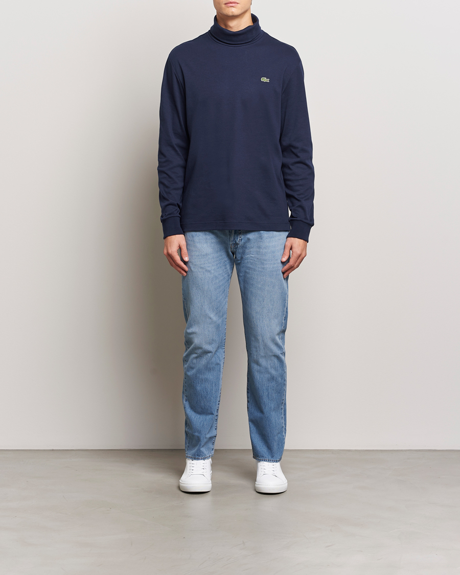 Homme | Pulls Et Tricots | Lacoste | Interlock Cotton Rollneck Navy