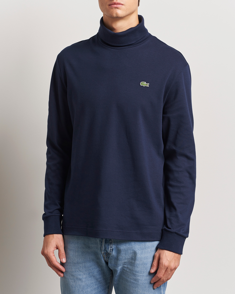 Homme | Pulls Et Tricots | Lacoste | Interlock Cotton Rollneck Navy