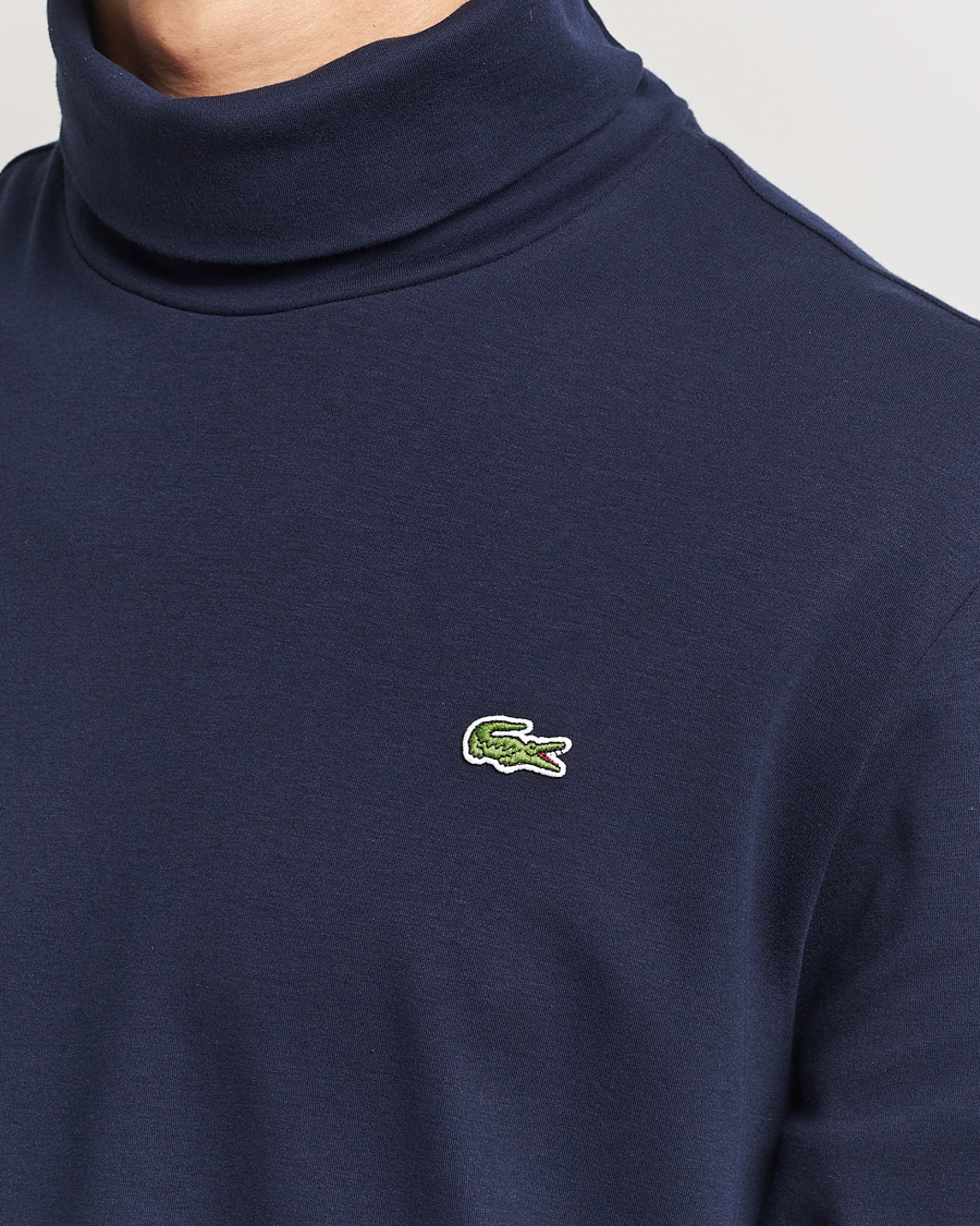 Homme | Pulls Et Tricots | Lacoste | Interlock Cotton Rollneck Navy