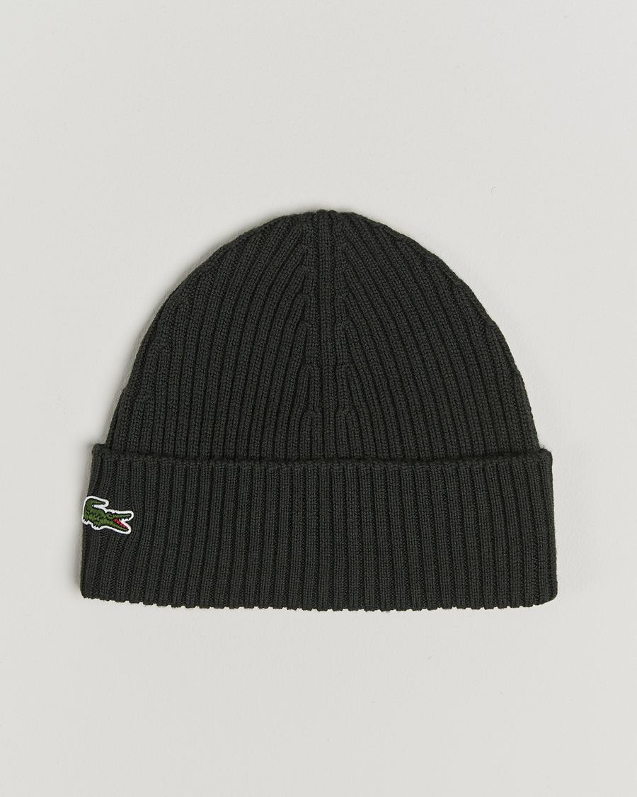 Homme | Lacoste Wool Knitted Beanie Sapwood | Lacoste | Wool Knitted Beanie Sapwood