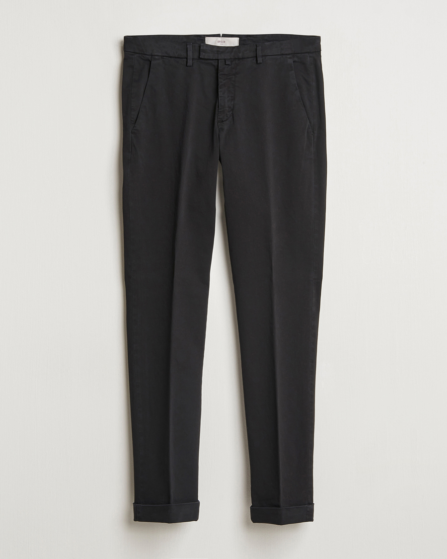 Homme | Pantalons | Briglia 1949 | Slim Fit Cotton Stretch Chino Black