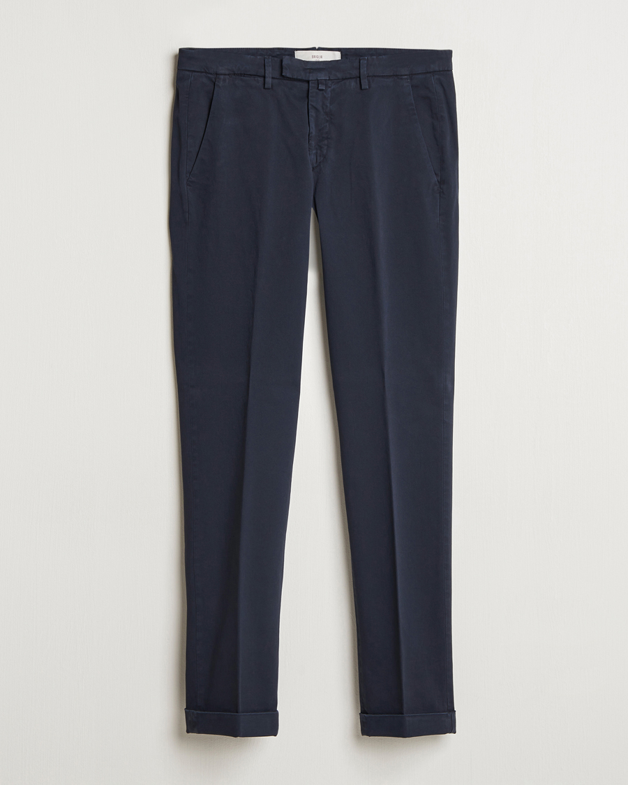 Homme | Pantalons | Briglia 1949 | Slim Fit Cotton Stretch Chino Navy