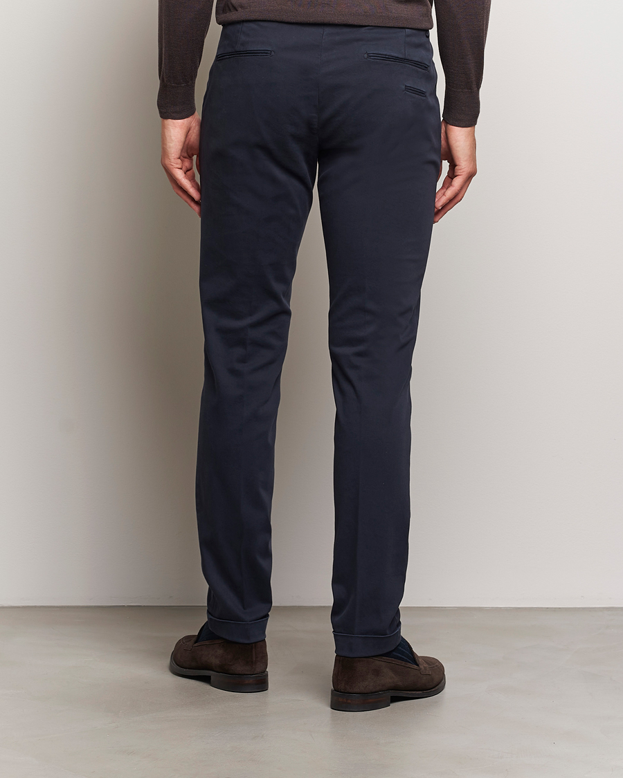 Homme | Pantalons | Briglia 1949 | Slim Fit Cotton Stretch Chino Navy
