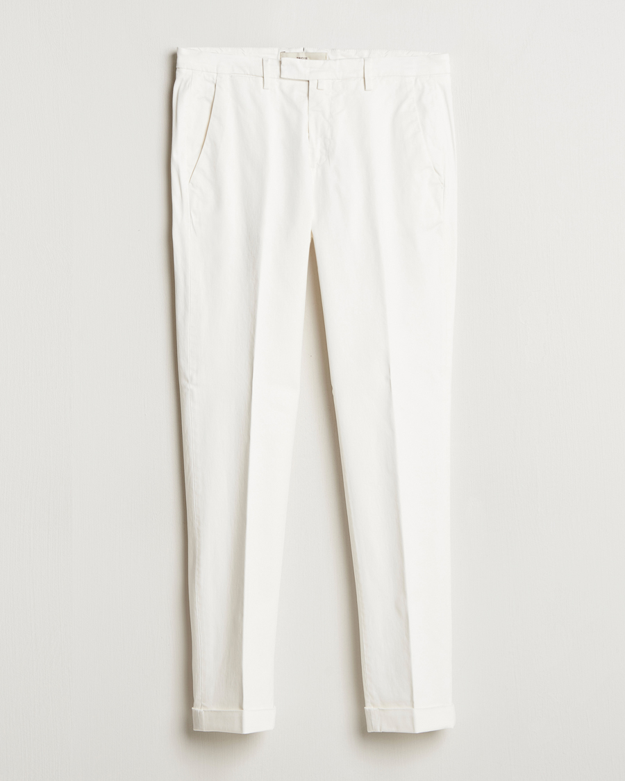 Homme | Pantalons | Briglia 1949 | Slim Fit Cotton Stretch Chino Off White