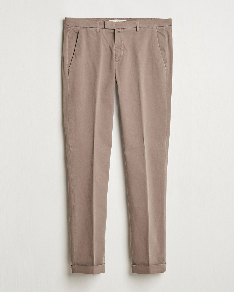 Homme | Pantalons | Briglia 1949 | Slim Fit Cotton Stretch Chino Taupe