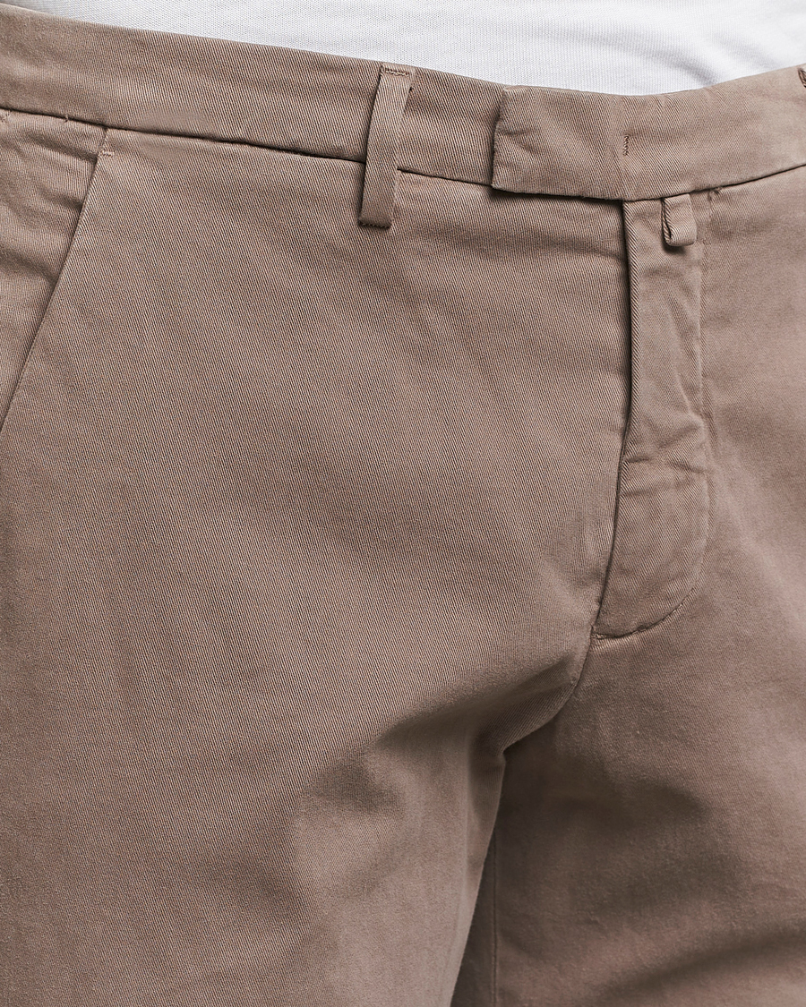 Homme | Pantalons | Briglia 1949 | Slim Fit Cotton Stretch Chino Taupe