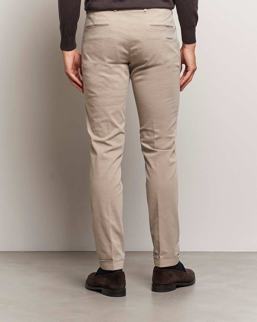 Homme | Pantalons | Briglia 1949 | Slim Fit Cotton Stretch Chino Beige