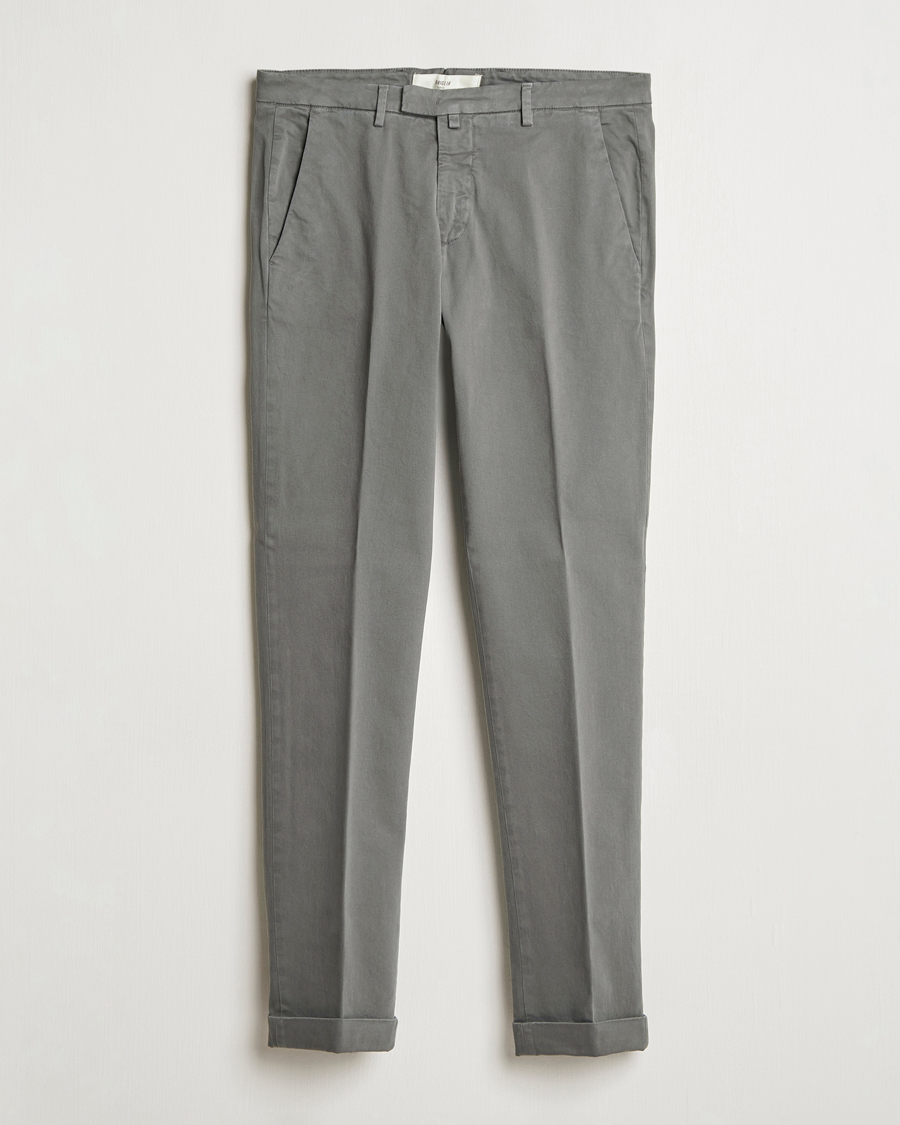 Homme | Pantalons | Briglia 1949 | Slim Fit Cotton Stretch Chino Grey