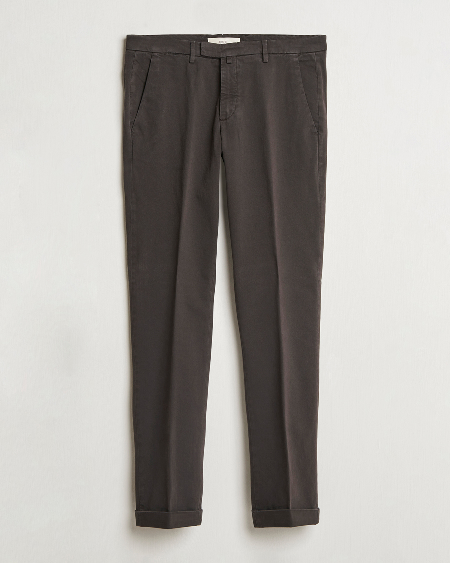 Homme | Pantalons | Briglia 1949 | Slim Fit Cotton Stretch Chino Dark Brown