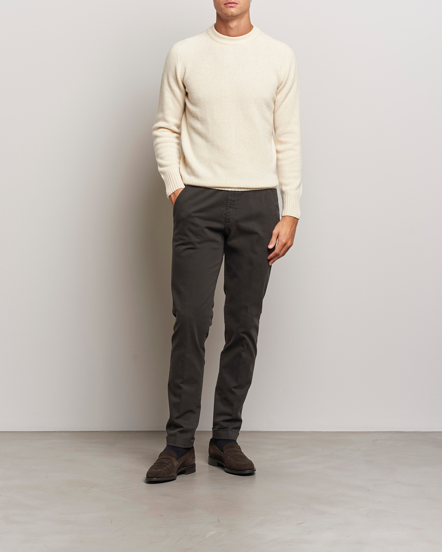 Homme | Pantalons | Briglia 1949 | Slim Fit Cotton Stretch Chino Dark Brown