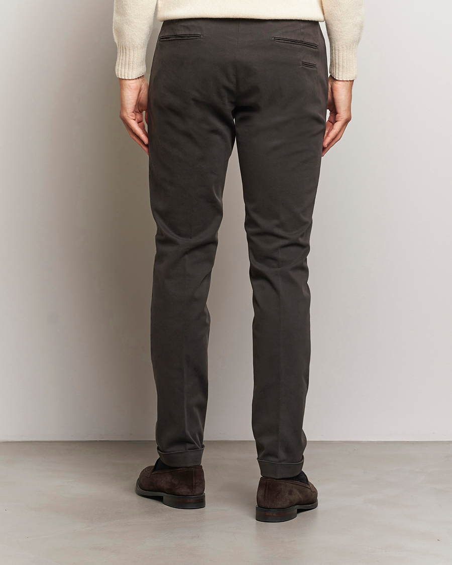 Homme | Pantalons | Briglia 1949 | Slim Fit Cotton Stretch Chino Dark Brown