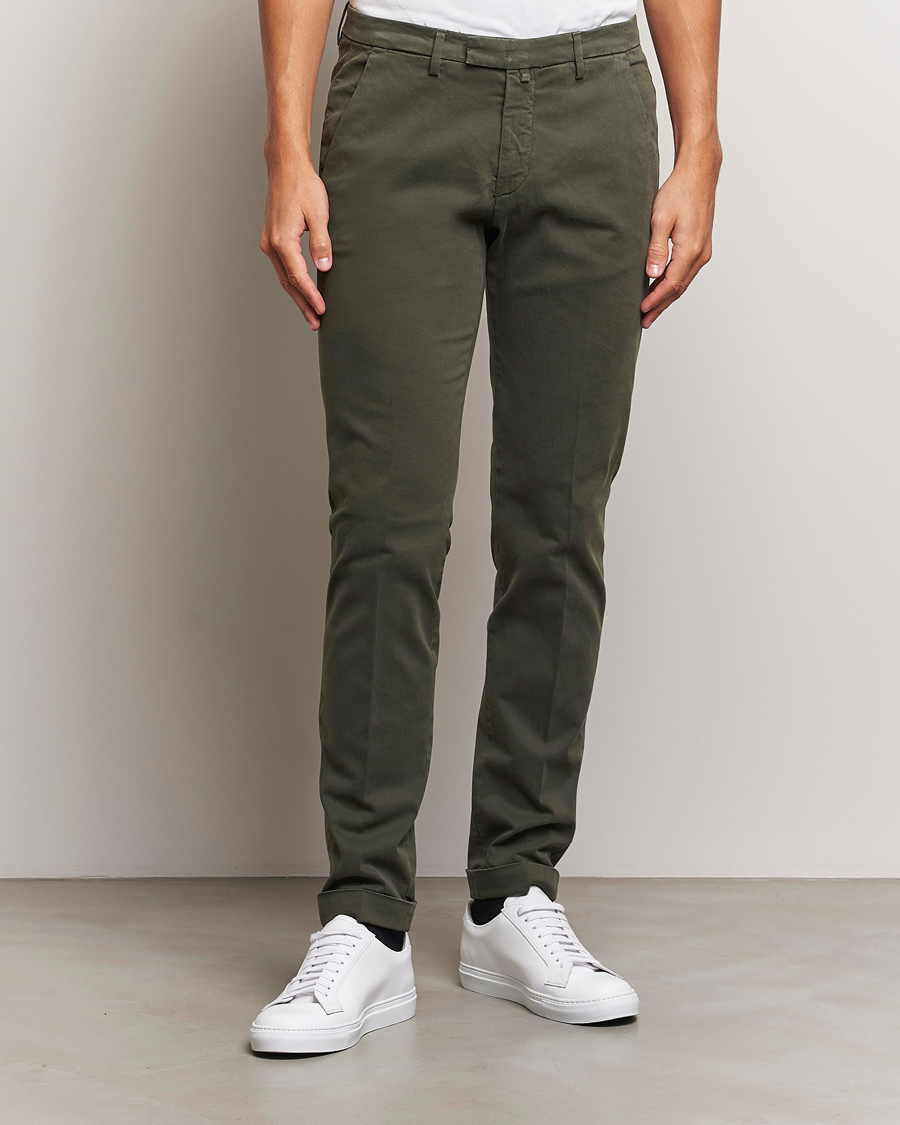 Homme | Pantalons | Briglia 1949 | Slim Fit Cotton Stretch Chino Military