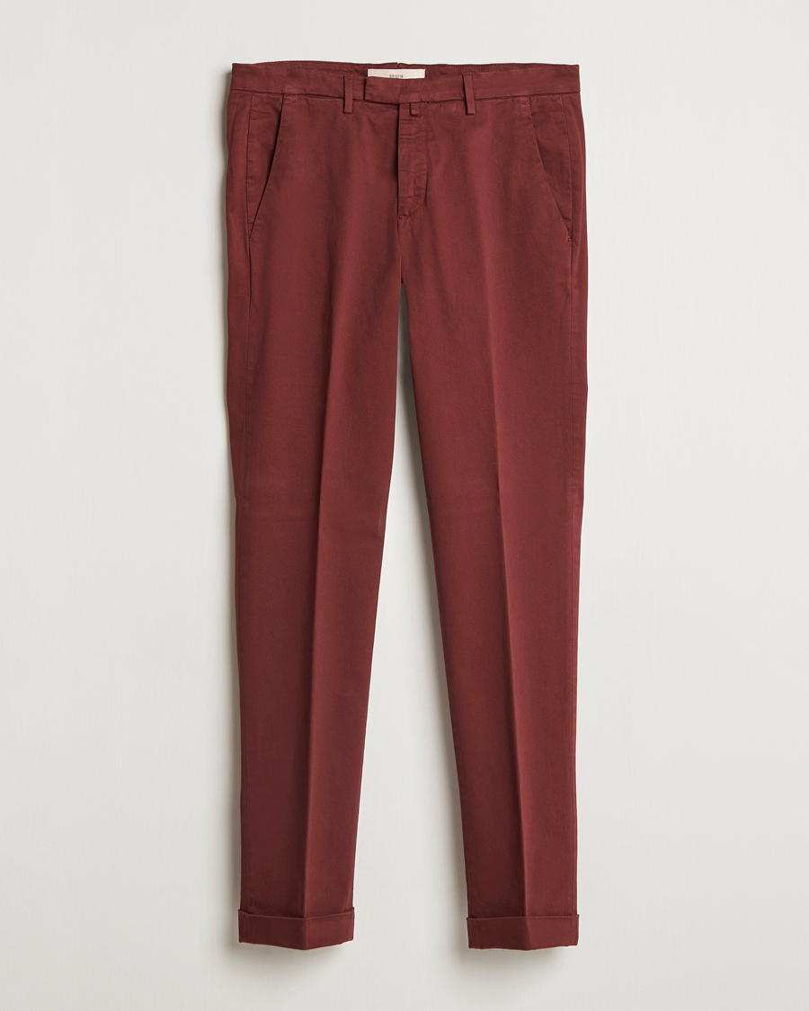 Homme | Pantalons | Briglia 1949 | Slim Fit Cotton Stretch Chino Wine