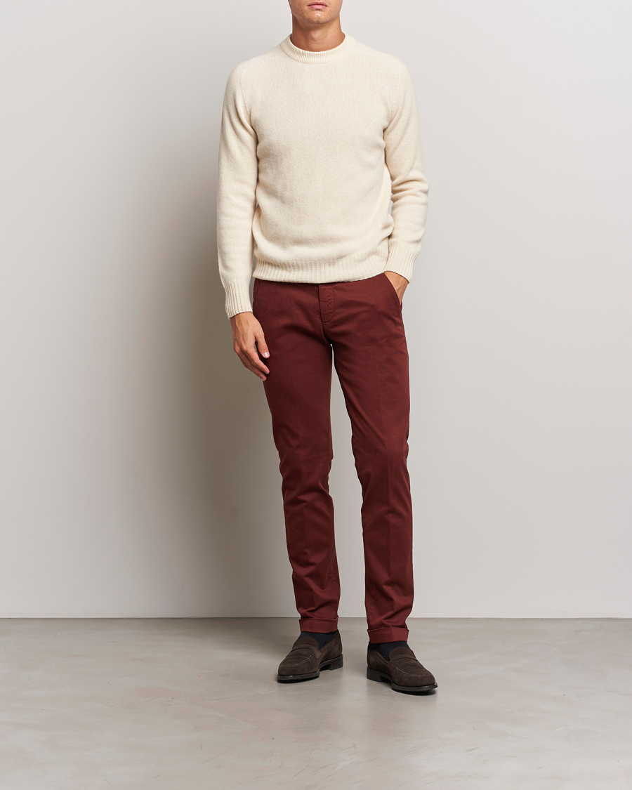 Homme | Pantalons | Briglia 1949 | Slim Fit Cotton Stretch Chino Wine