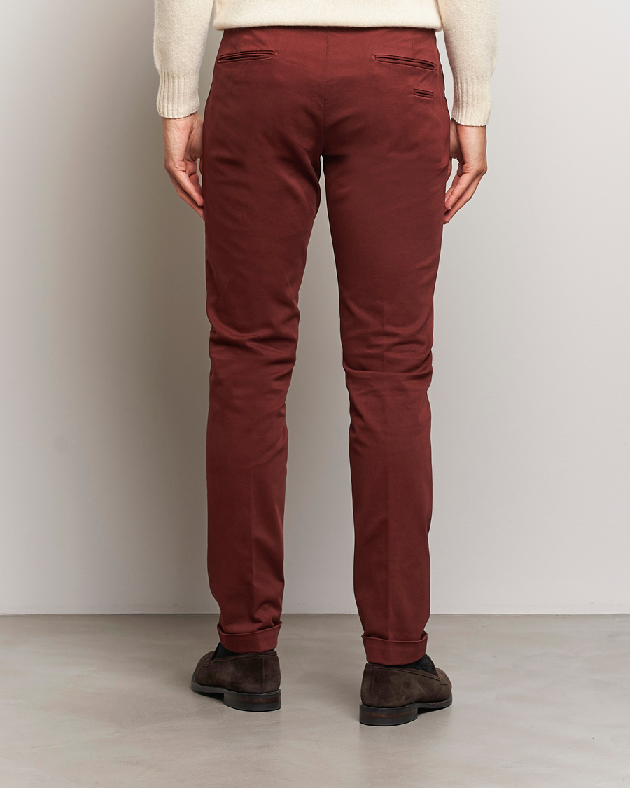 Homme | Pantalons | Briglia 1949 | Slim Fit Cotton Stretch Chino Wine
