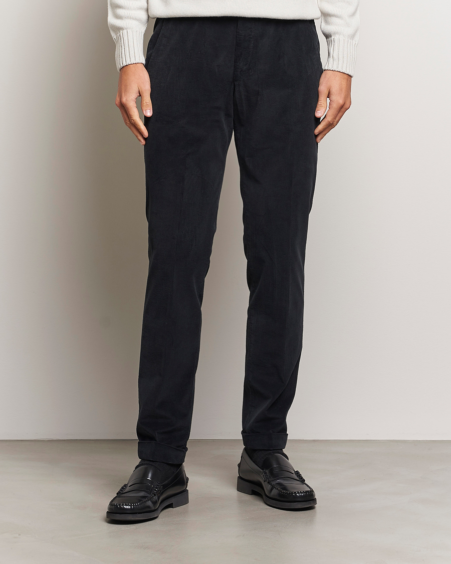 Homme | Pantalons | Briglia 1949 | Slim Fit Corduroy Trousers Black