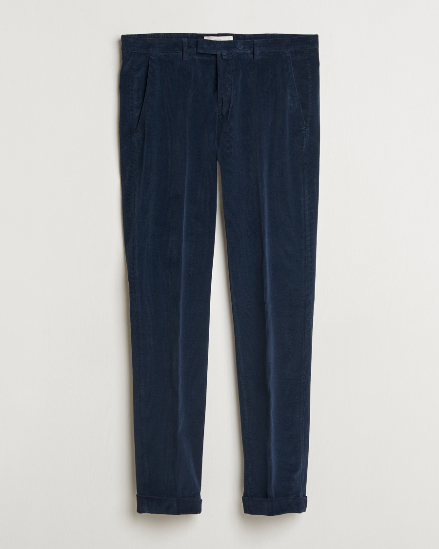 Homme | Pantalons | Briglia 1949 | Slim Fit Corduroy Trousers Navy
