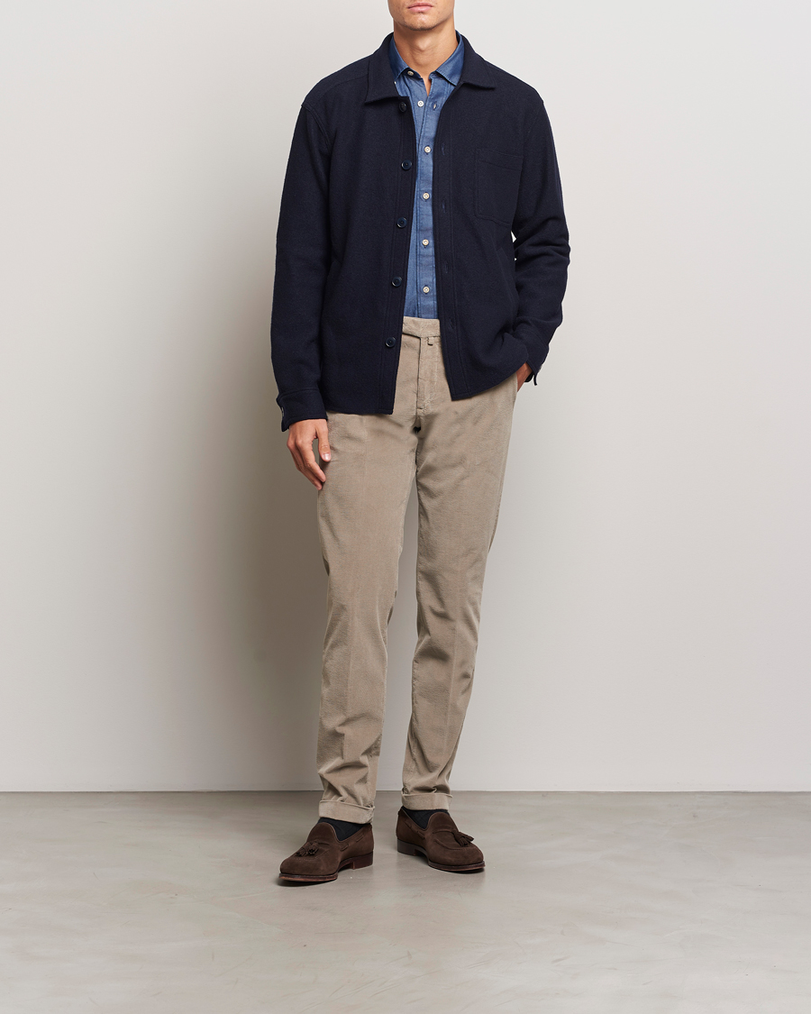 Homme | Pantalons | Briglia 1949 | Slim Fit Corduroy Trousers Beige