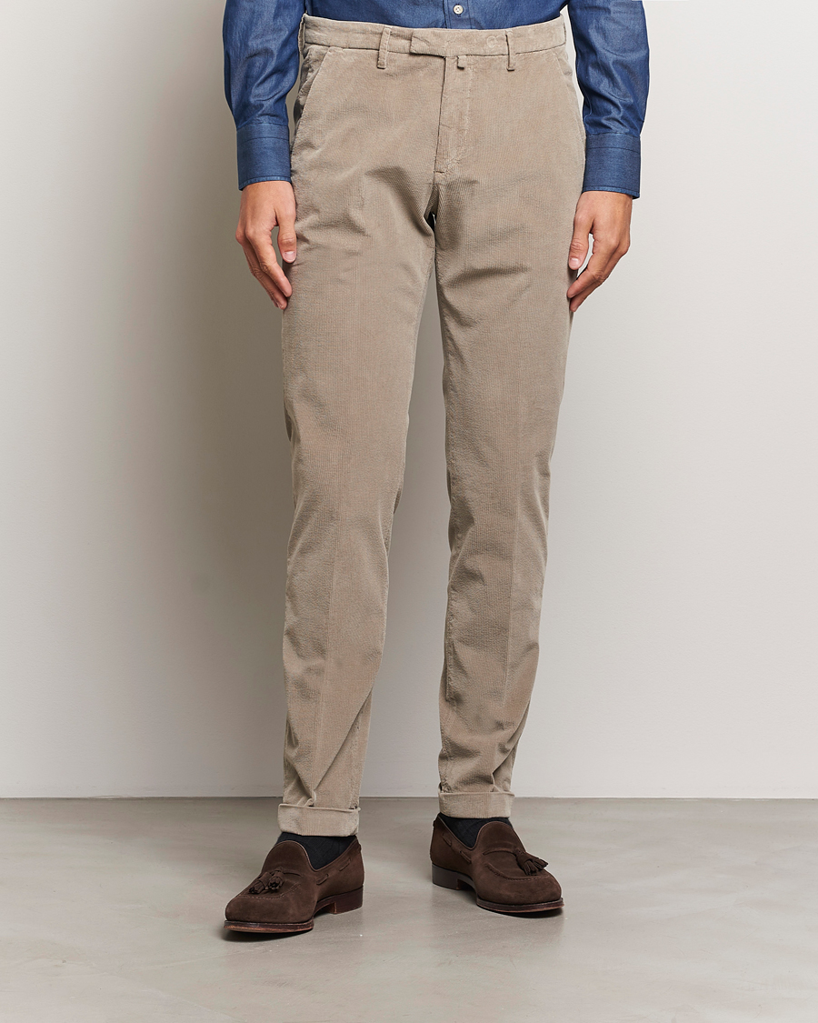 Homme | Pantalons | Briglia 1949 | Slim Fit Corduroy Trousers Beige
