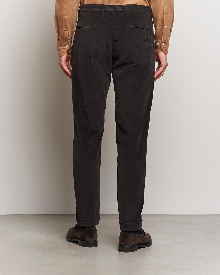 Homme | Pantalons | Briglia 1949 | Slim Fit Corduroy Trousers Dark Brown