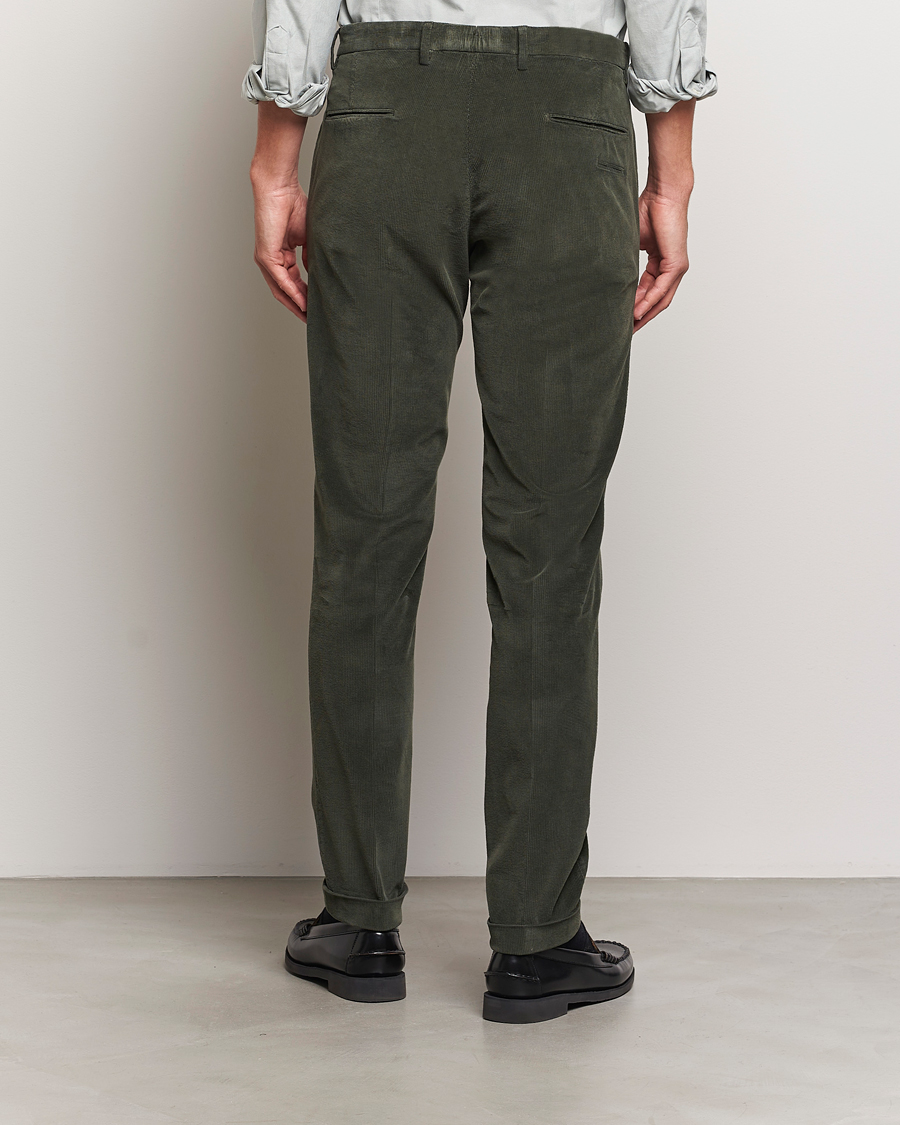 Homme | Pantalons | Briglia 1949 | Slim Fit Corduroy Trousers Dark Green