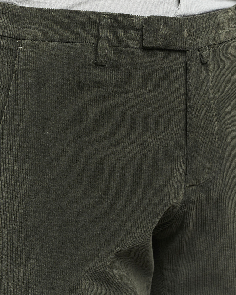 Homme | Pantalons | Briglia 1949 | Slim Fit Corduroy Trousers Dark Green