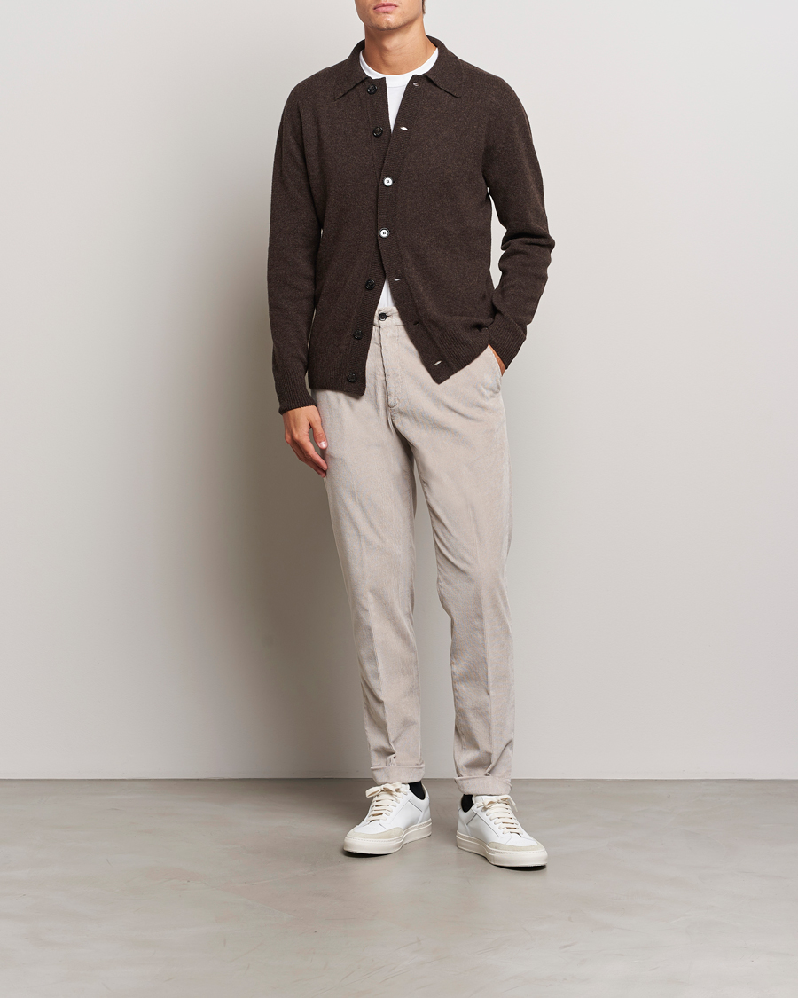 Homme | Pantalons | Briglia 1949 | Easy Fit Corduroy Trousers Beige