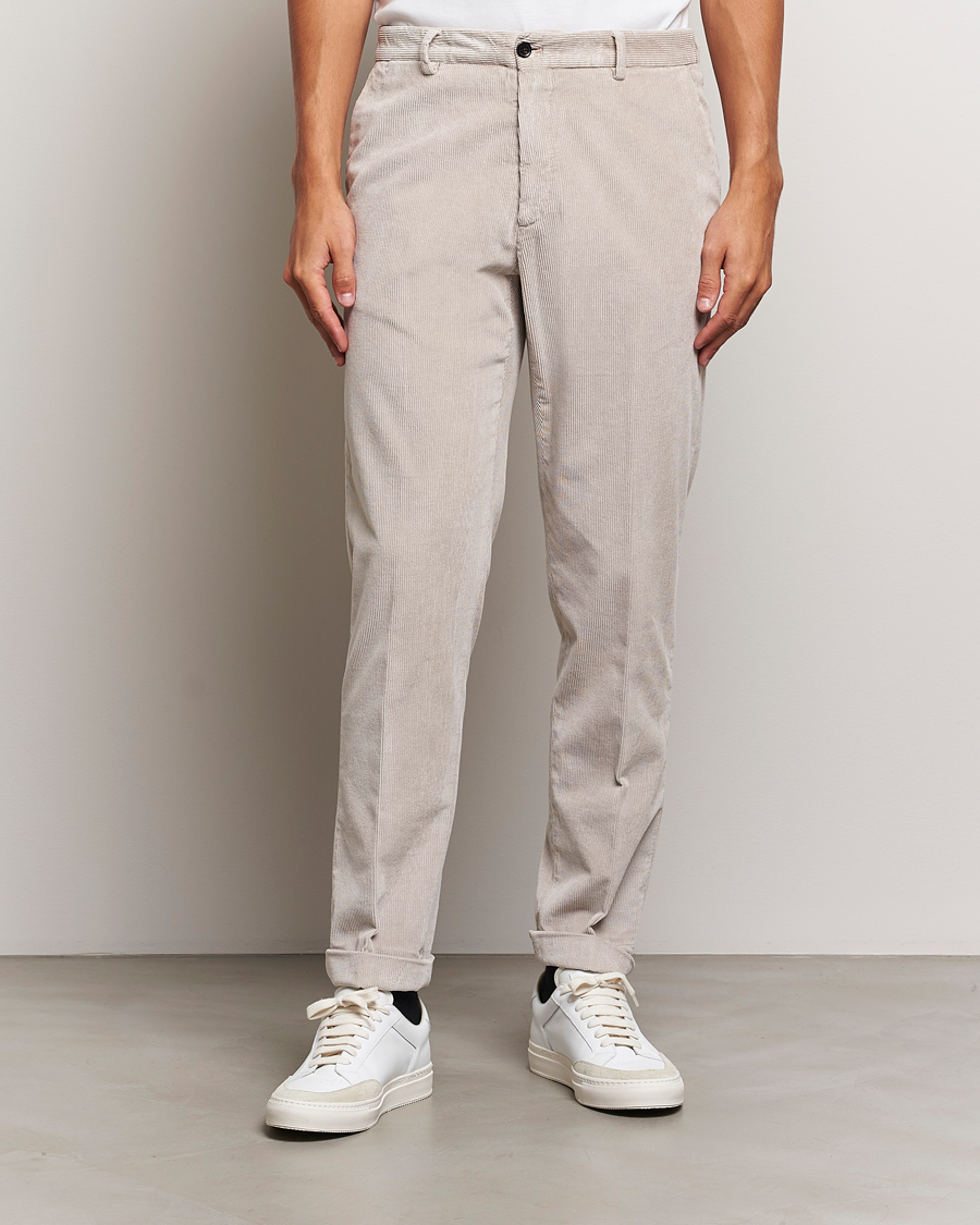 Homme | Pantalons | Briglia 1949 | Easy Fit Corduroy Trousers Beige