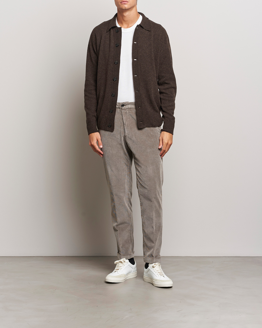 Homme | Pantalons | Briglia 1949 | Easy Fit Corduroy Trousers Taupe