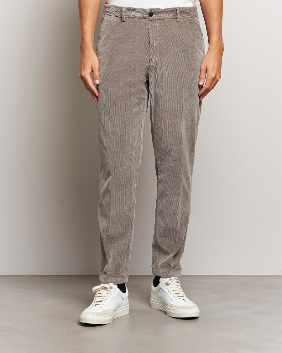Homme | Pantalons | Briglia 1949 | Easy Fit Corduroy Trousers Taupe