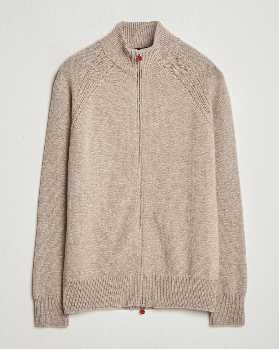 Homme | Pulls Et Tricots | Kiton | Cashmere Raglan Full Zip Beige