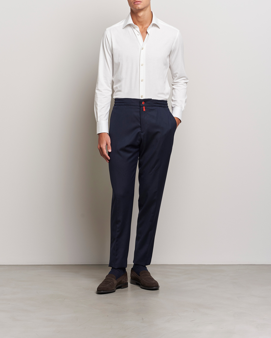 Homme | Chemises | Kiton | Cotton Jersey Shirt White