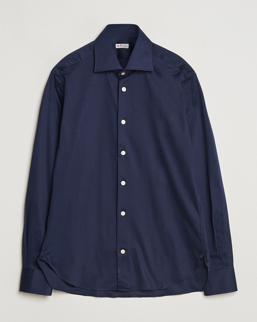 Homme | Chemises | Kiton | Cotton Jersey Shirt Navy