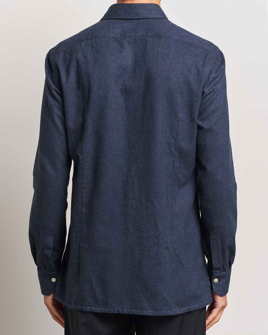 Homme | Chemises | Kiton | Soft Flannel Sport Shirt Navy
