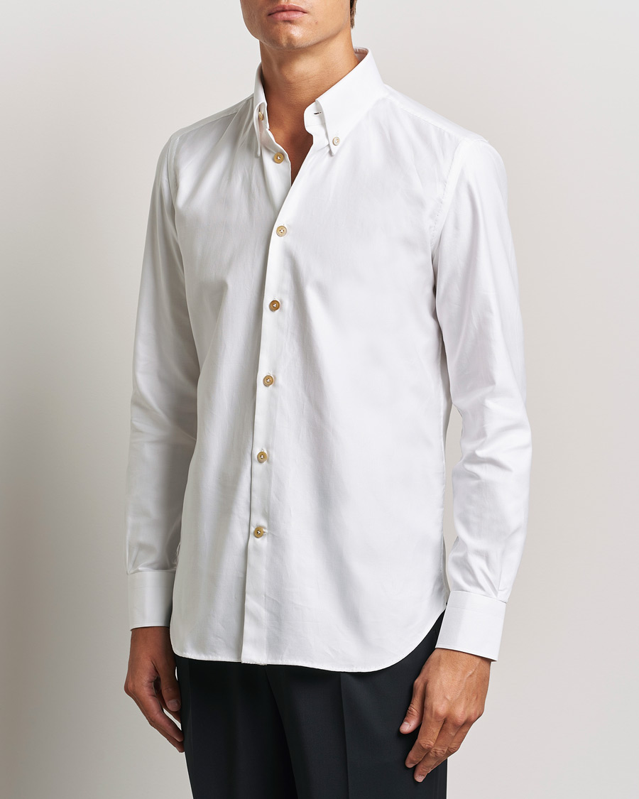 Homme | Chemises | Kiton | Slim Fit Button Down Oxford Shirt White
