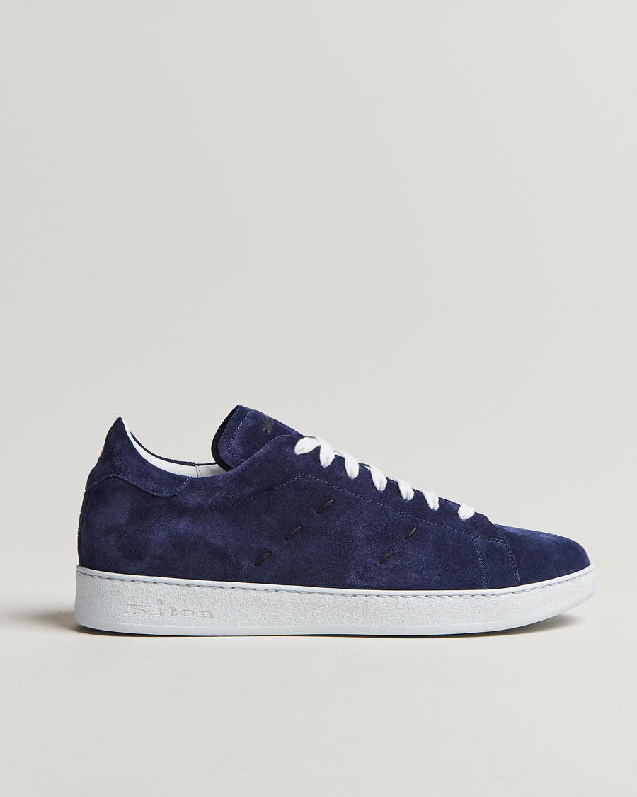 Homme | Kiton Plain Sneakers Navy Suede | Kiton | Plain Sneakers Navy Suede