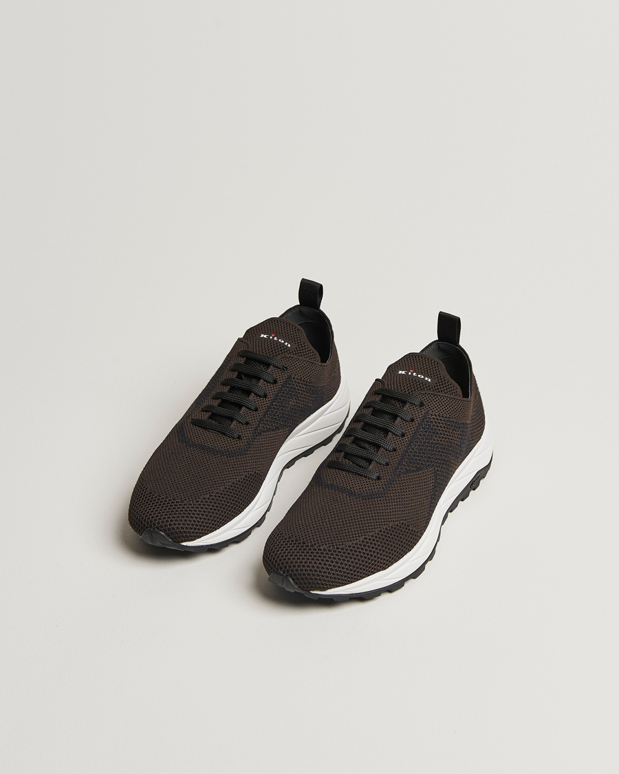 Homme | Kiton Running Sneakers Dark Brown | Kiton | Running Sneakers Dark Brown