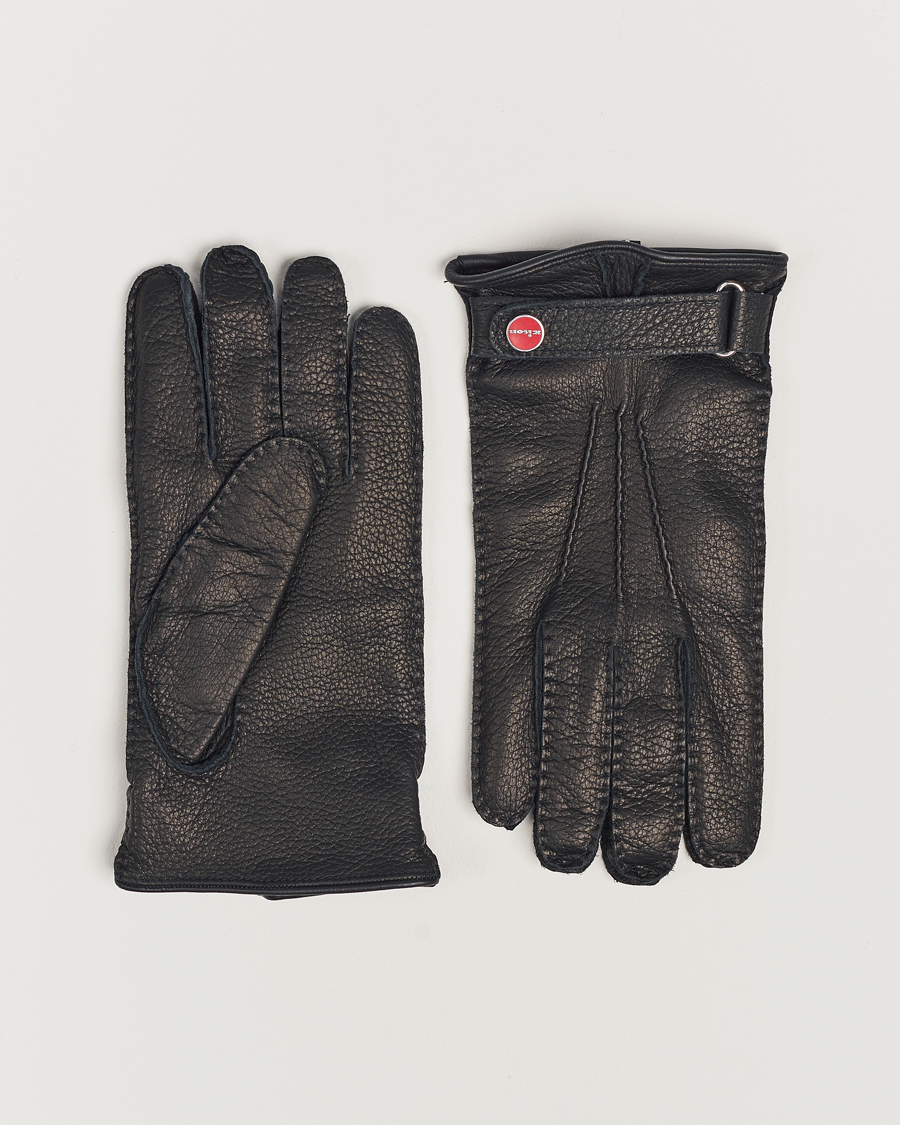 Homme | Kiton Grain Leather Gloves Black | Kiton | Grain Leather Gloves Black
