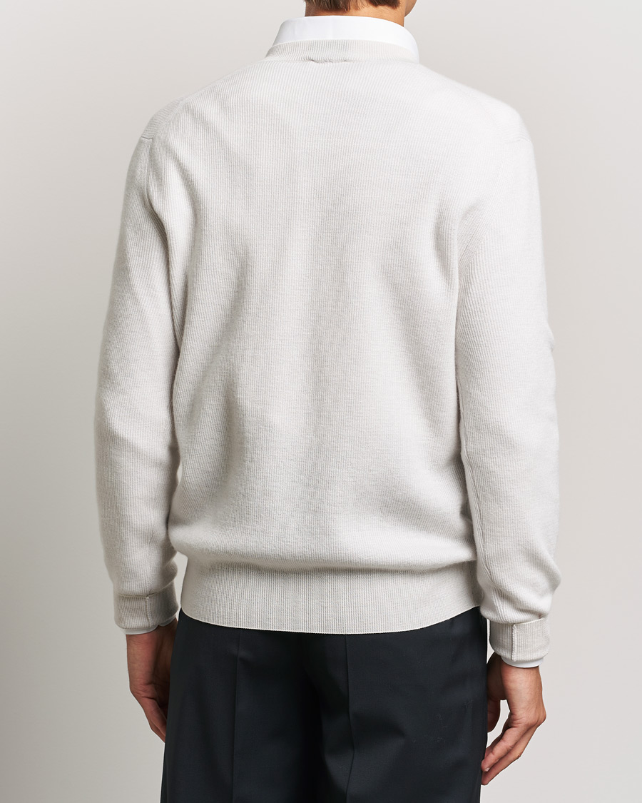 Homme | Pulls Et Tricots | Brioni | Rib Cashmere V-Neck Sweater Light Grey