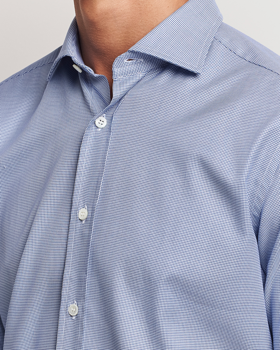 Homme | Chemises | Brioni | Slim Fit Micro Structure Dress Shirt Light Blue