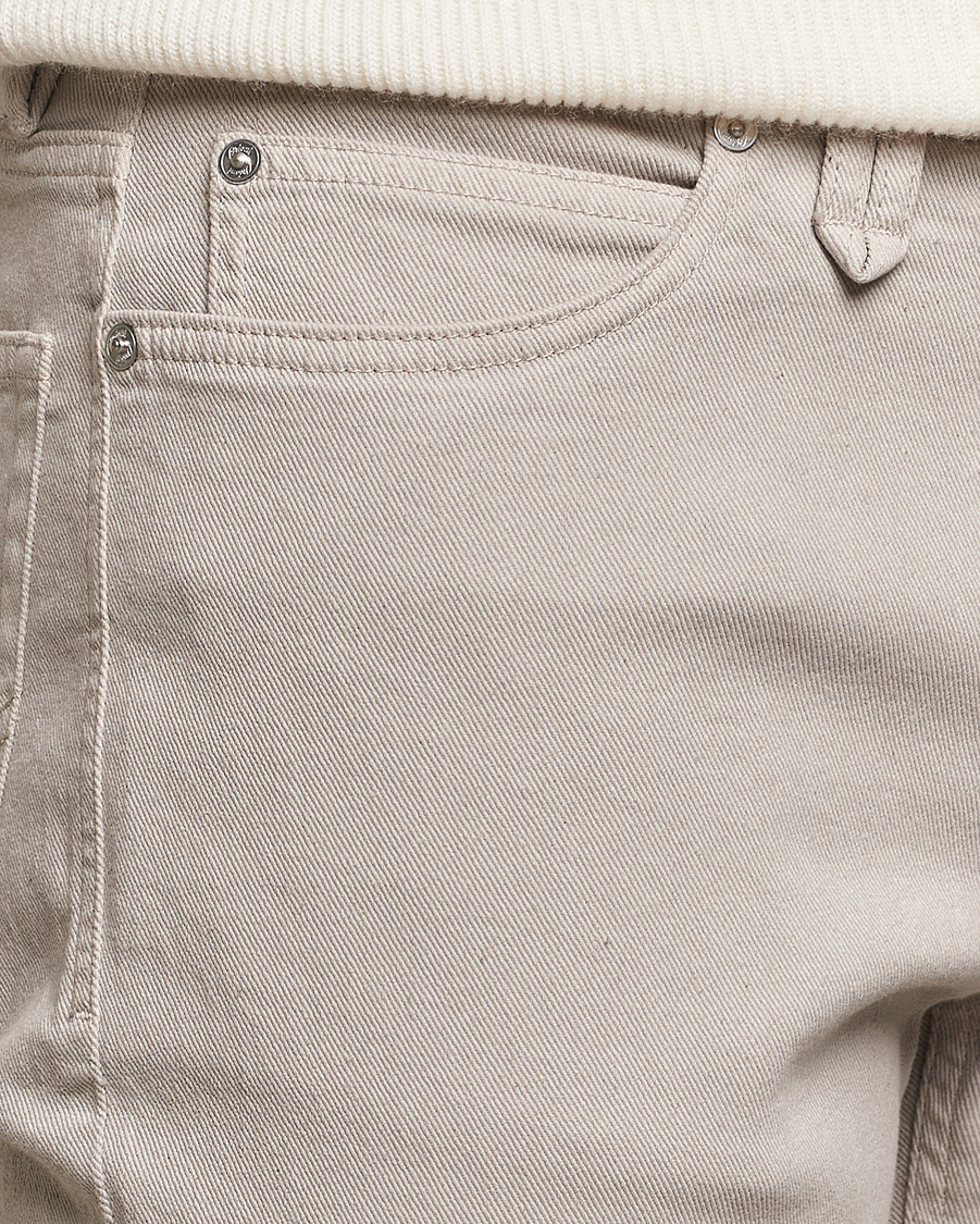 Homme | Pantalons | Brioni | Slim Fit 5-Pocket Cotton Pants Light Beige