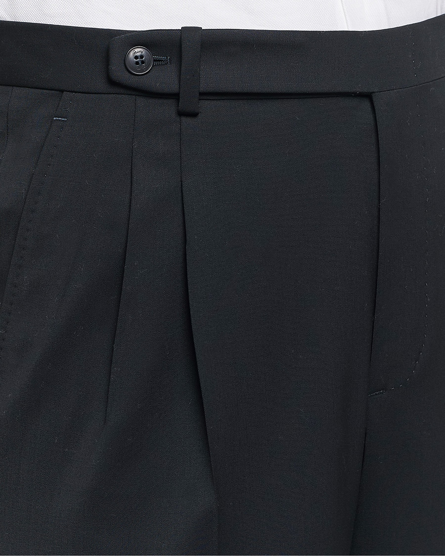 Homme | Pantalons | Brioni | Pleated Wool Trousers Navy