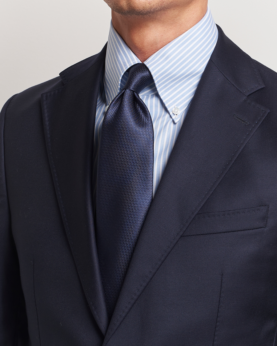 Homme | Brioni Jacquard Silk Tie Navy | Brioni | Jacquard Silk Tie Navy