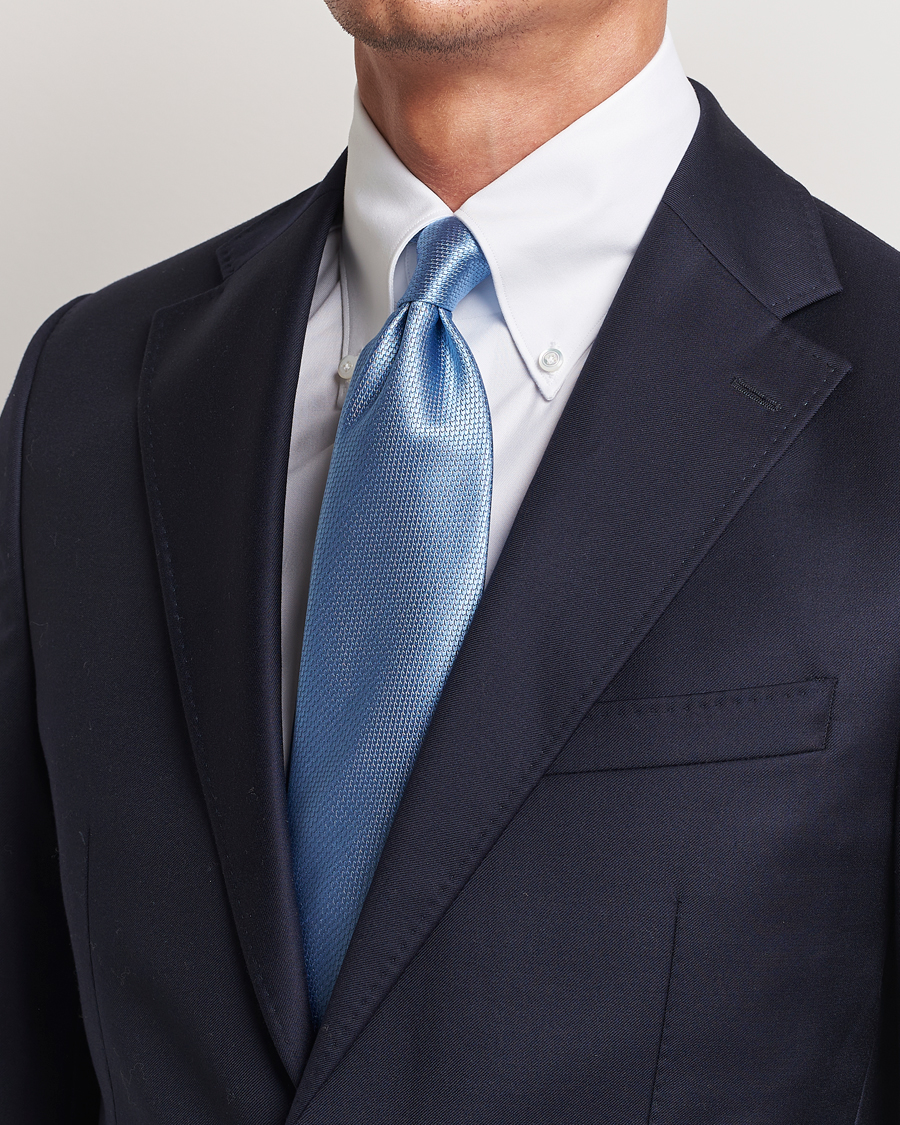 Homme | Brioni Jacquard Silk Tie Light Blue | Brioni | Jacquard Silk Tie Light Blue