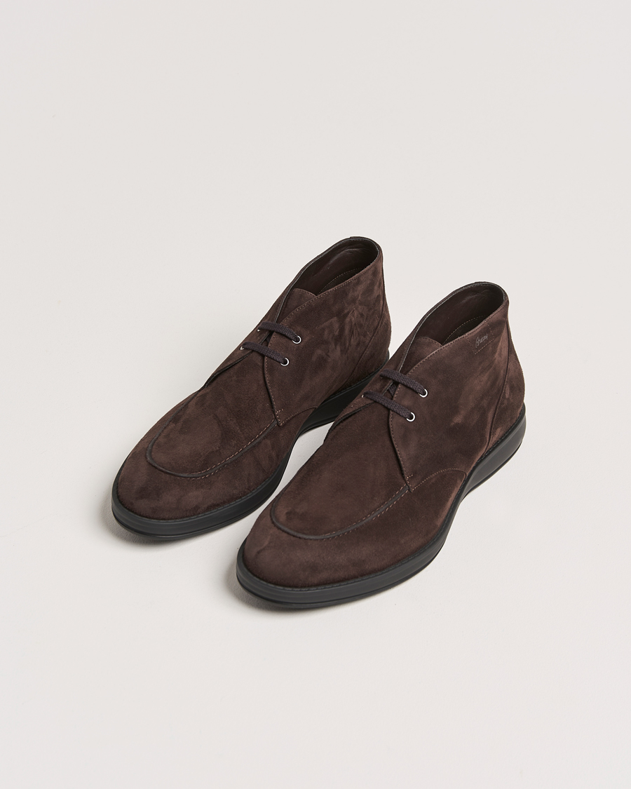 Homme | Brioni Journey Desert Boots Dark Brown Suede | Brioni | Journey Desert Boots Dark Brown Suede