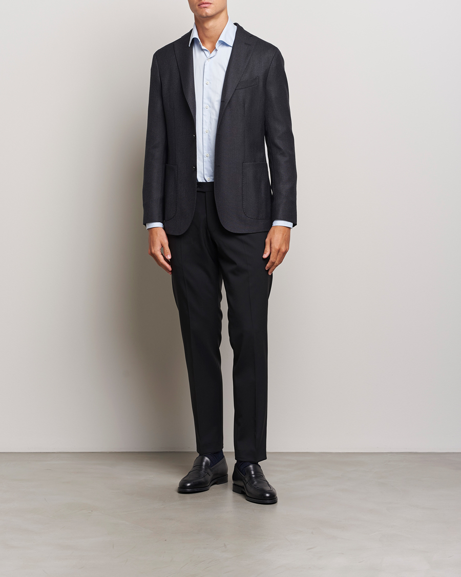Homme | Blazers | Boglioli | K Jacket Wool Hopsack Blazer Charcoal