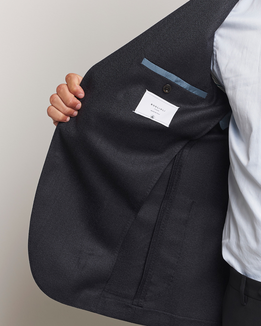 Homme | Blazers | Boglioli | K Jacket Wool Hopsack Blazer Charcoal
