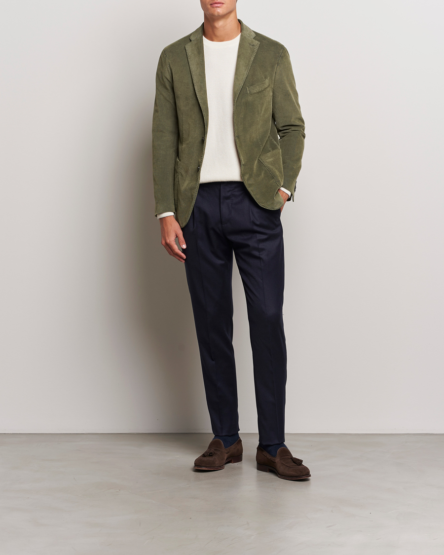 Homme | Blazers | Boglioli | K Jacket Corduroy Blazer Dark Green