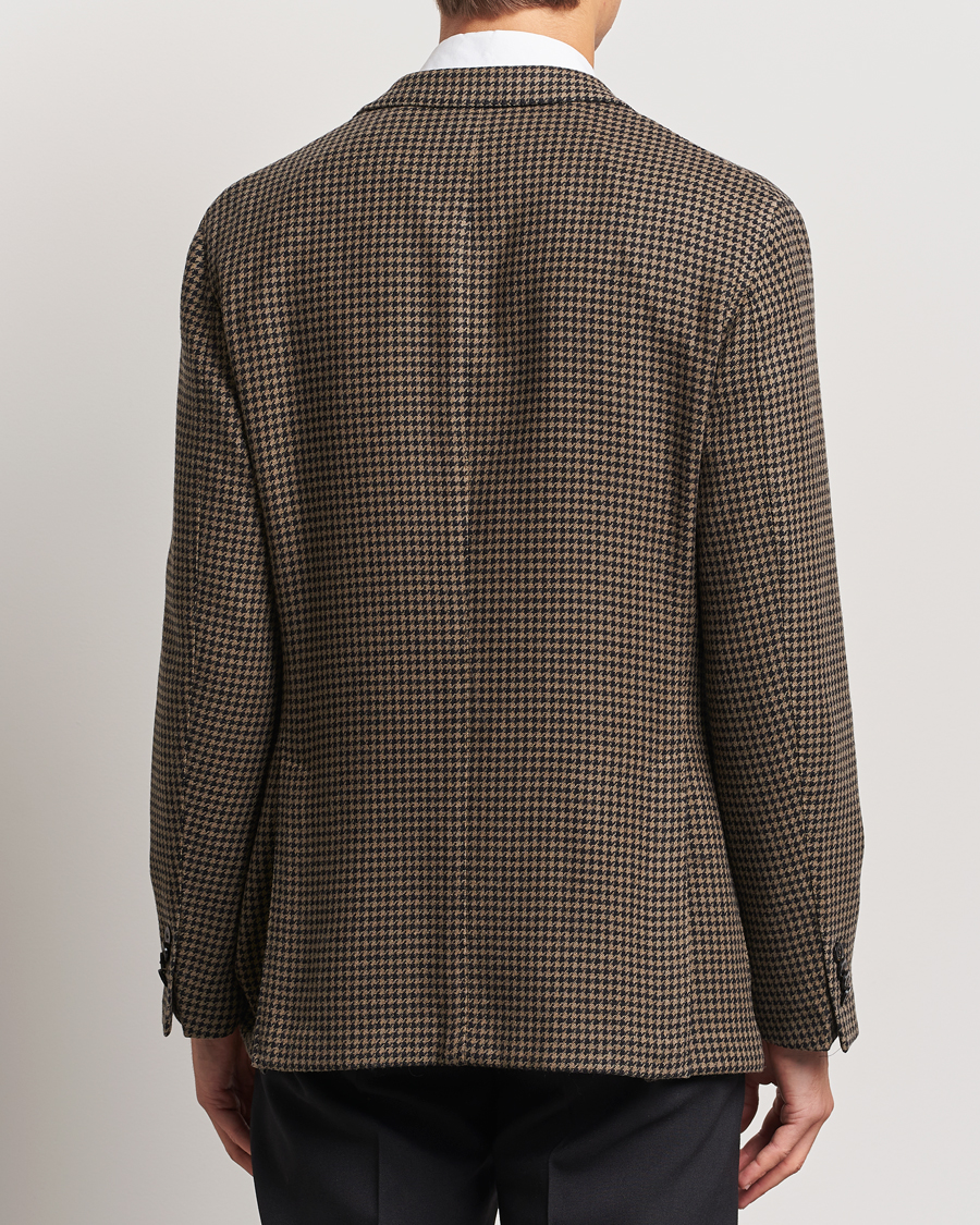 Homme | Blazers | Boglioli | K Jacket Houndstooth Wool Blazer Brown
