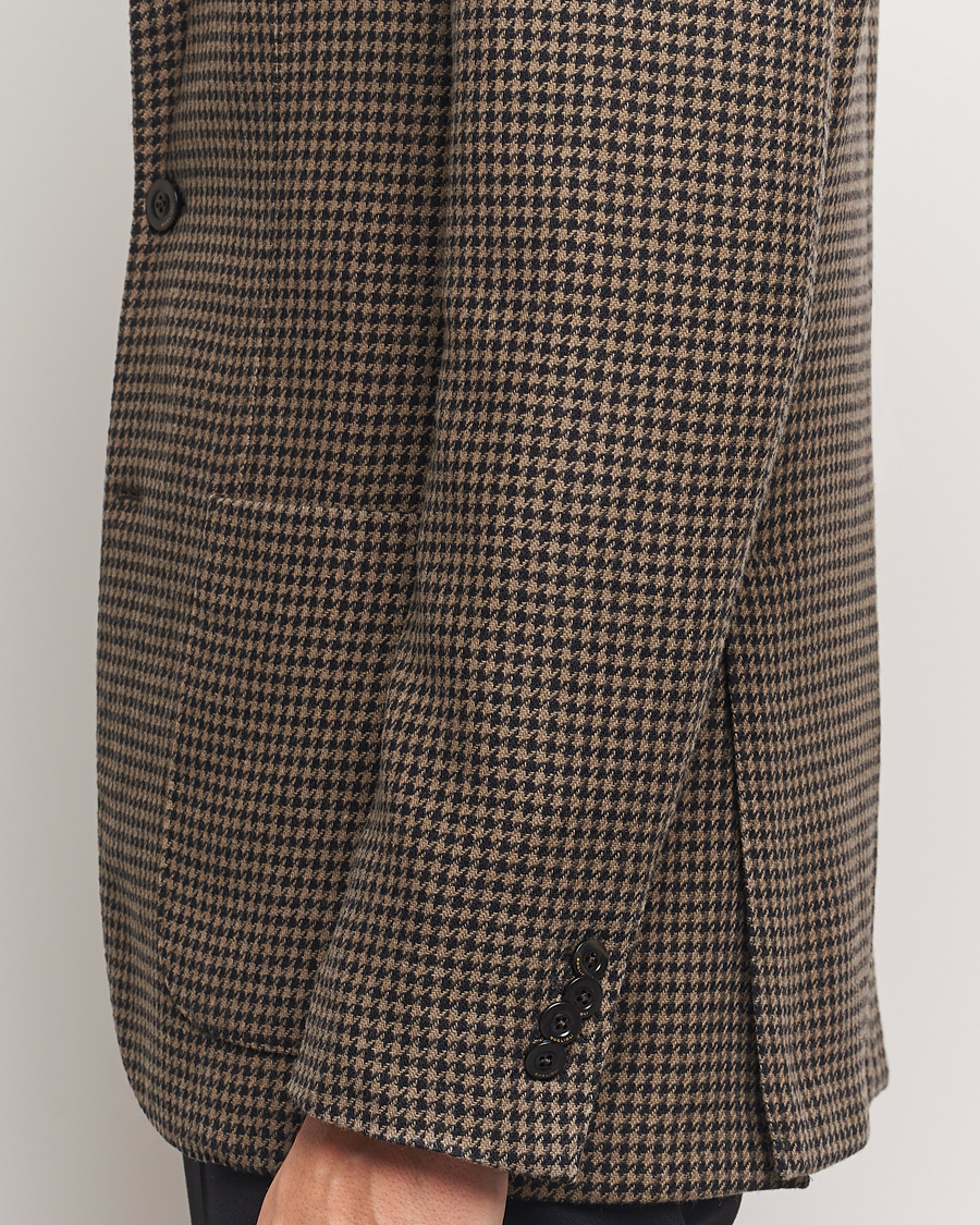 Homme | Blazers | Boglioli | K Jacket Houndstooth Wool Blazer Brown